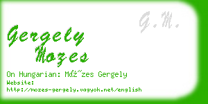 gergely mozes business card