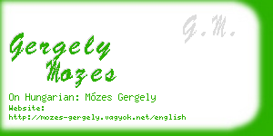 gergely mozes business card